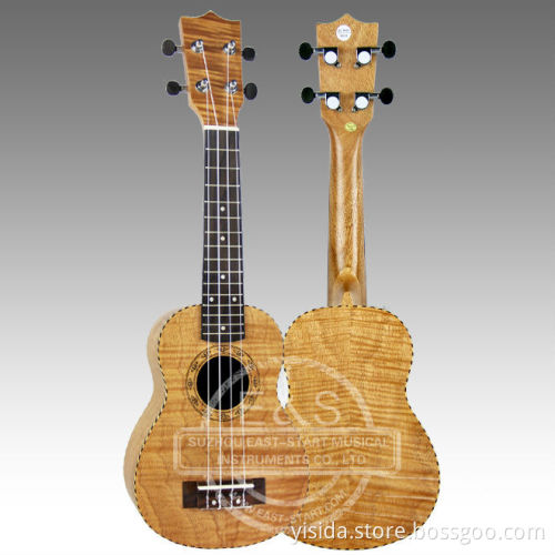 Arched Back 21'' Okoume Flamed Maple Soprano Ukulele